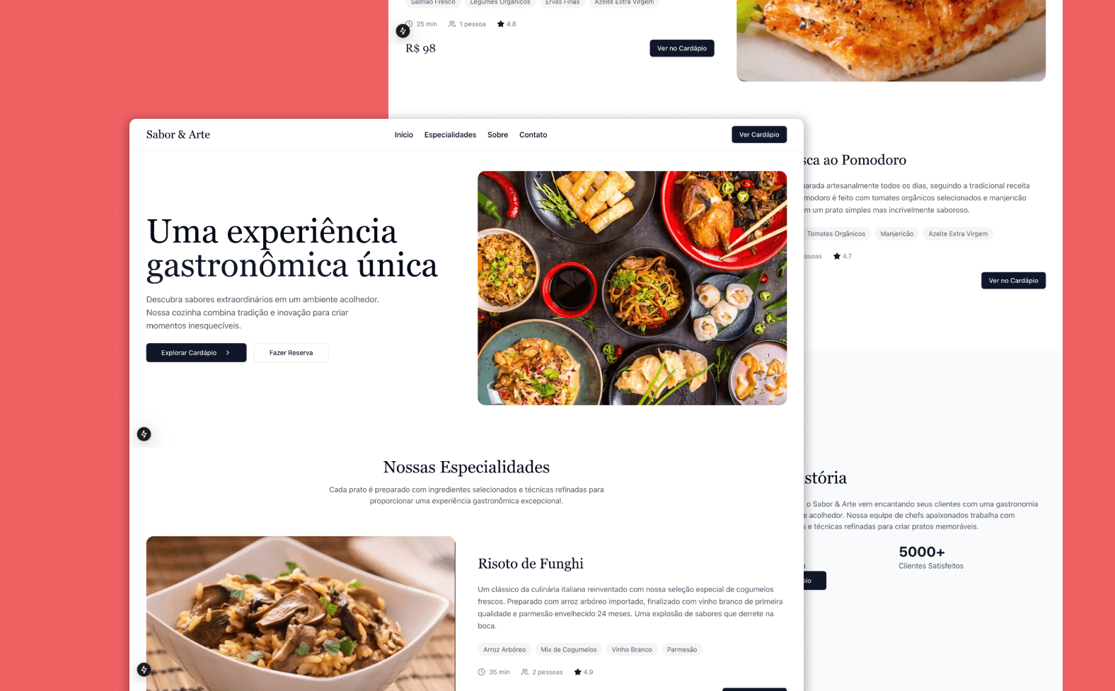 Sites para Restaurantes